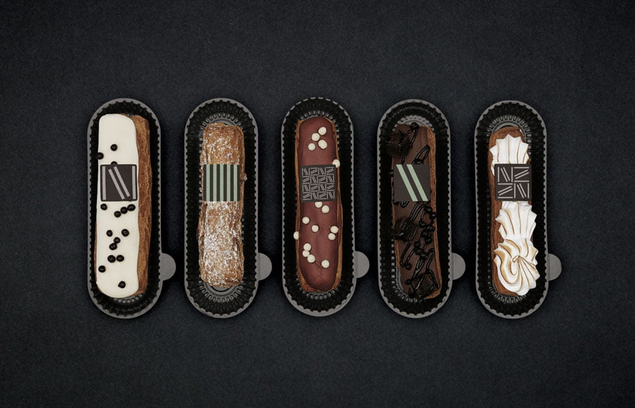 Nourcy 巧克力糕點、甜點、熟食餐廳、室內設計—品牌企業識別設計 6 06-Nourcy-Branded-Confectionery-by-lg2boutique-on-BPO