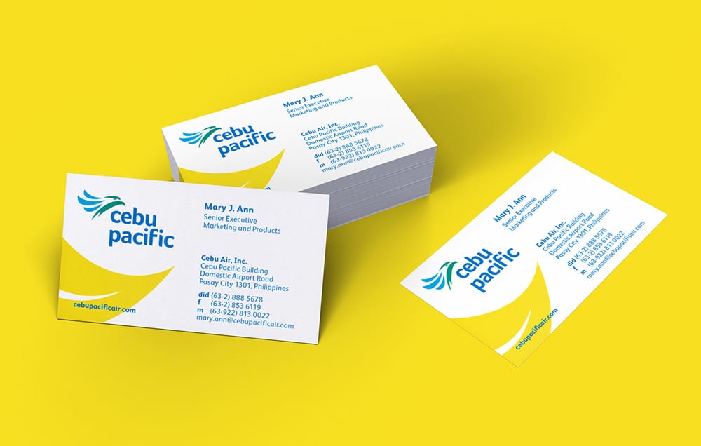 Cebu Pacific 航空公司品牌–搶眼配色,亮眼奪目的 CIS 、 LOGO設計 4 cebu_pacific_business_cards