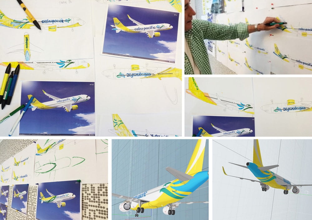 Cebu Pacific 航空公司品牌–搶眼配色,亮眼奪目的 CIS 、 LOGO設計 3 cebu_pacific_livery_process