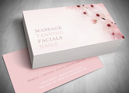 美甲名片設計business card design berrylicious_logodesign