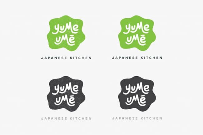 Yume Umē 日本料理連鎖餐廳 CIS 品牌形象 LOGO 設計、名片設計案例推薦 5 yume-ume-logo-02