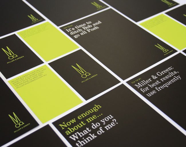 Miller & Green 美髮美容沙龍識別規劃 LOGO 設計、名片設計推薦 8 miller-green-print