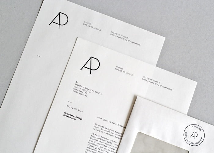 A Panzer 建築公司、個人工作室–整體規劃設計案例推薦 VI 設計、名片設計 9 VI視覺識別系統|VI視覺設計