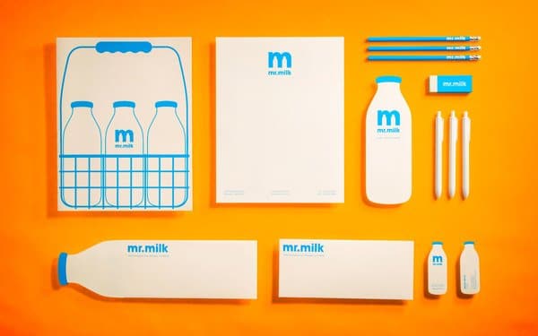 Mr.milk 牛奶、乳製品連鎖店上架飲料 - LOGO設計、CIS 品牌案例推薦 6 品牌LOGO設計|牛奶品牌LOGO設計|LOGO設計