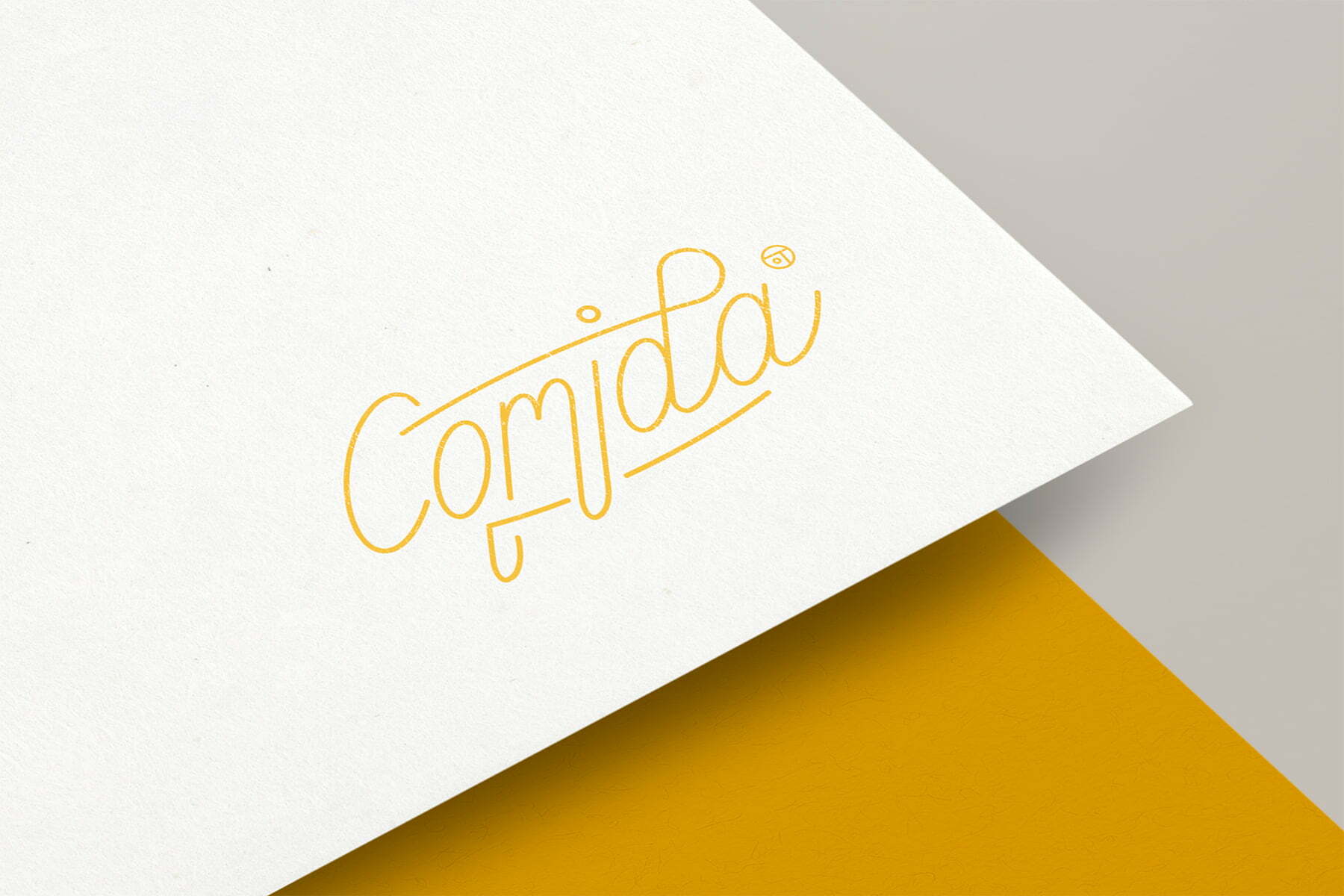 6款活潑輕快的logo設計,為品牌形塑獨一無二的美式風格。 5 可蜜達comida mockup