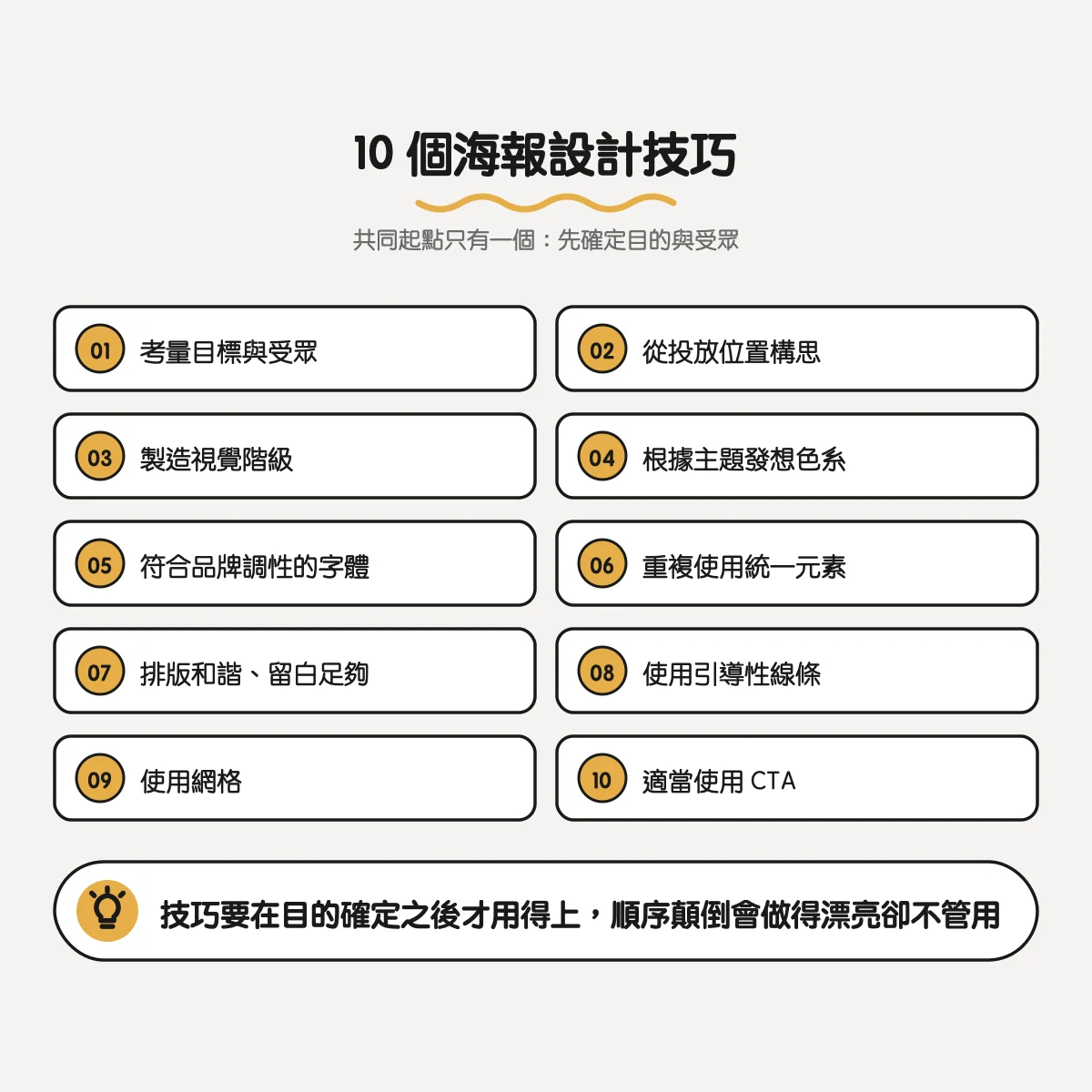 10 個海報設計技巧總覽：從考量目標受眾到適當使用 CTA